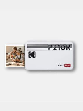 Kodak P210R Mini 2 Retro White Photo Printer